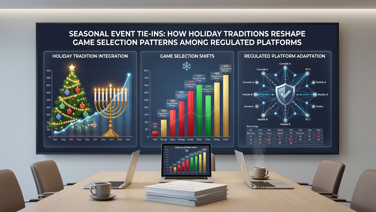 Seasonal game interfaces displayed on regulated platforms during holiday periods